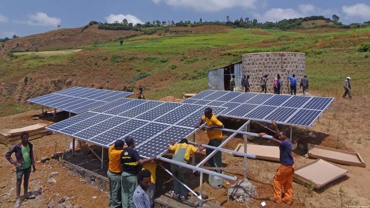 Solar energy installation in Tanzania