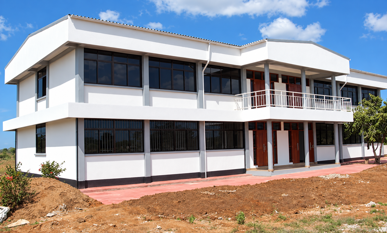 School building construction, Unguja, Zanzibar